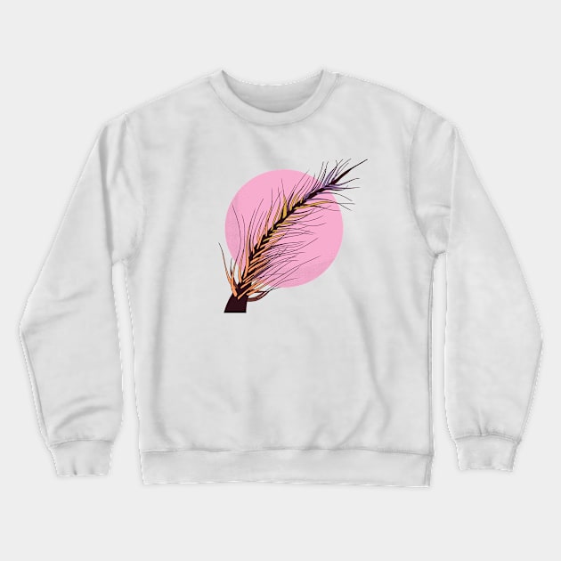 Pop Art Pine Needle Pink Moon Crewneck Sweatshirt by haleyum